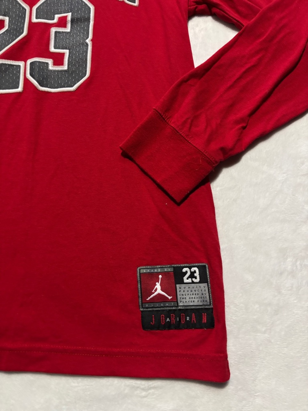 Jordan Red 23 Long Sleeve Shirt - Picture 2 of 7